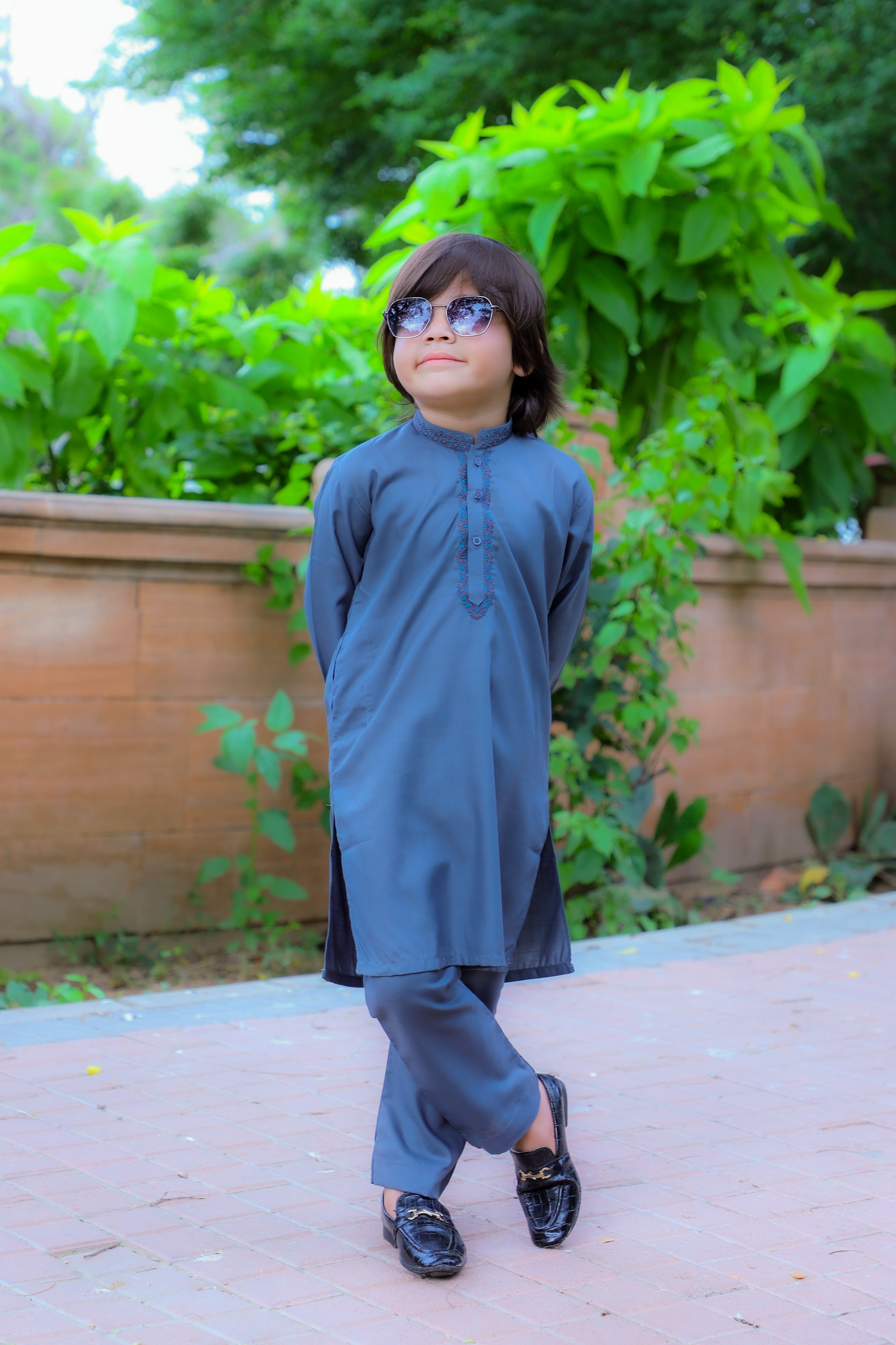 Cornflower Blue Kurta Trouser - KE 025