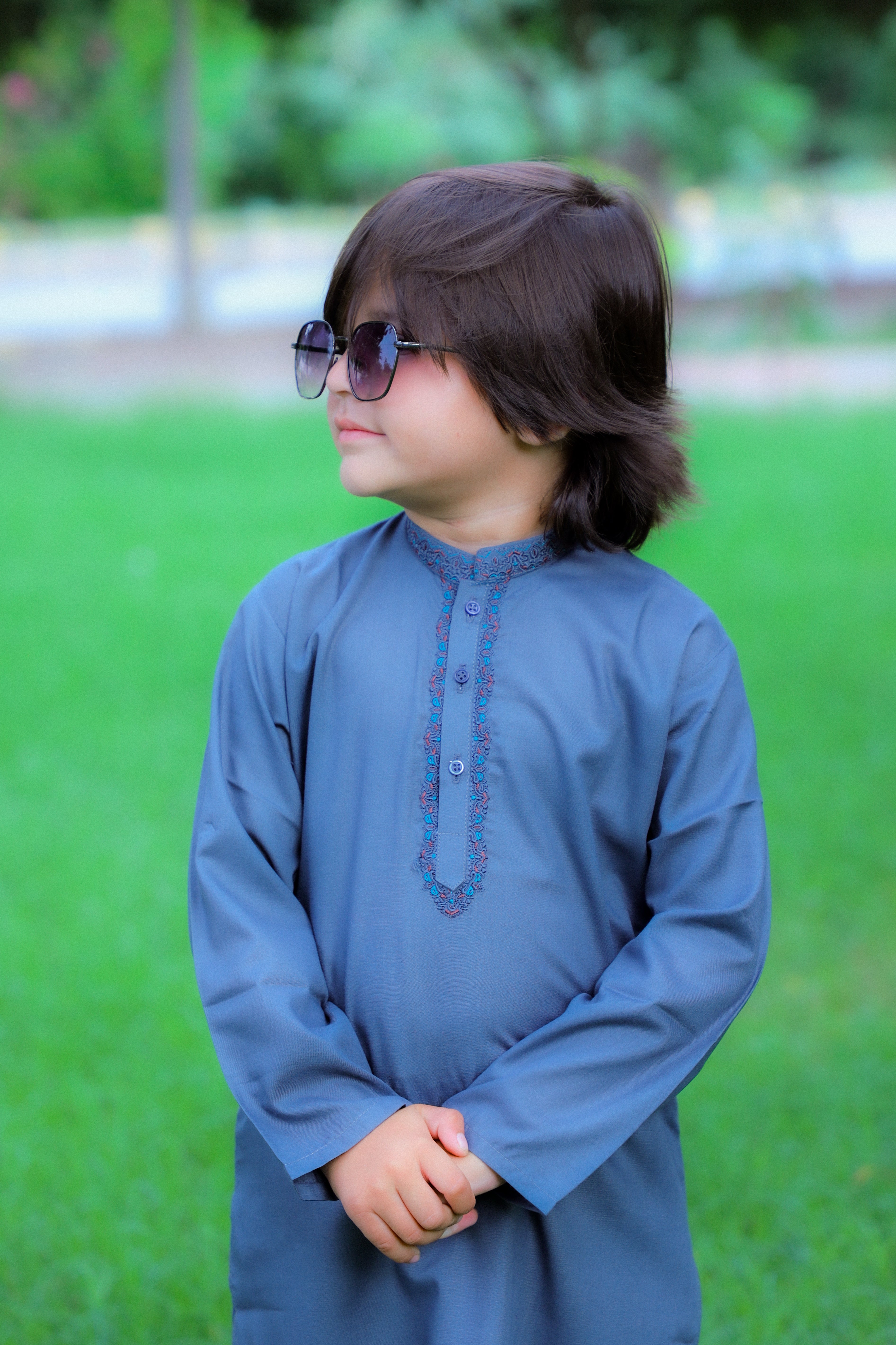 Cornflower Blue Kurta Trouser - KE 025