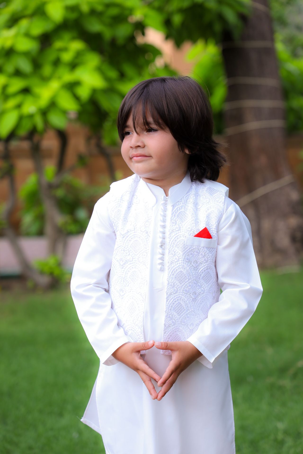 White Waistcoat Suit-KC 049