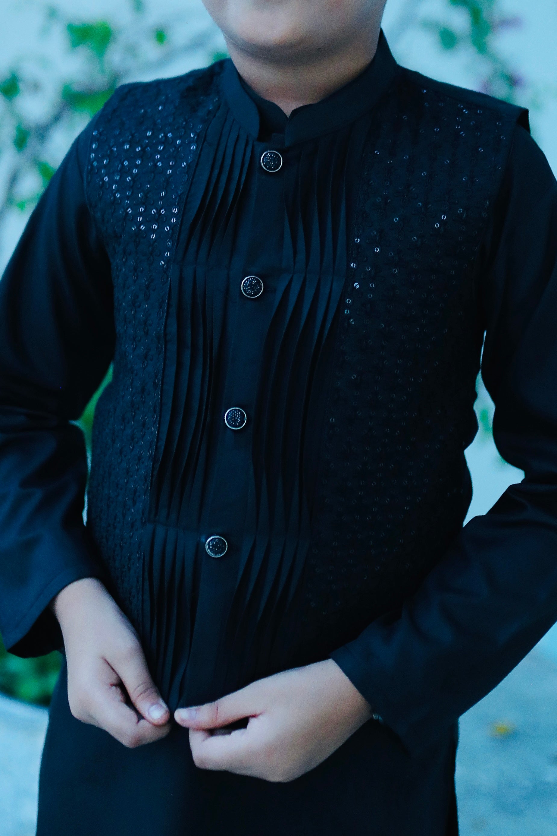 Black Waistcoat Suit AHW 011