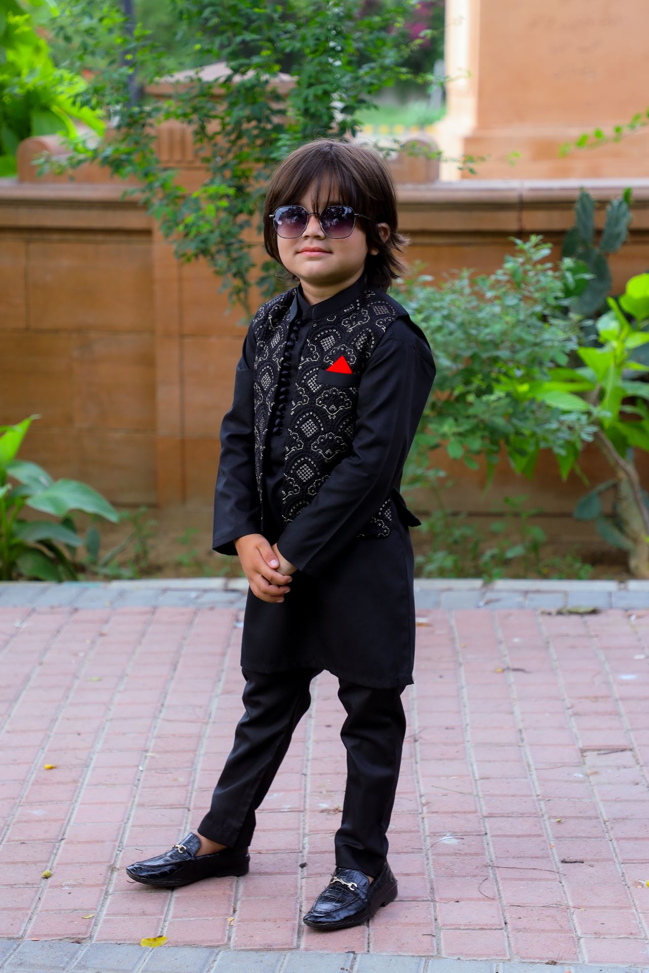 Ebony Black Waistcoat Suit-KC 047