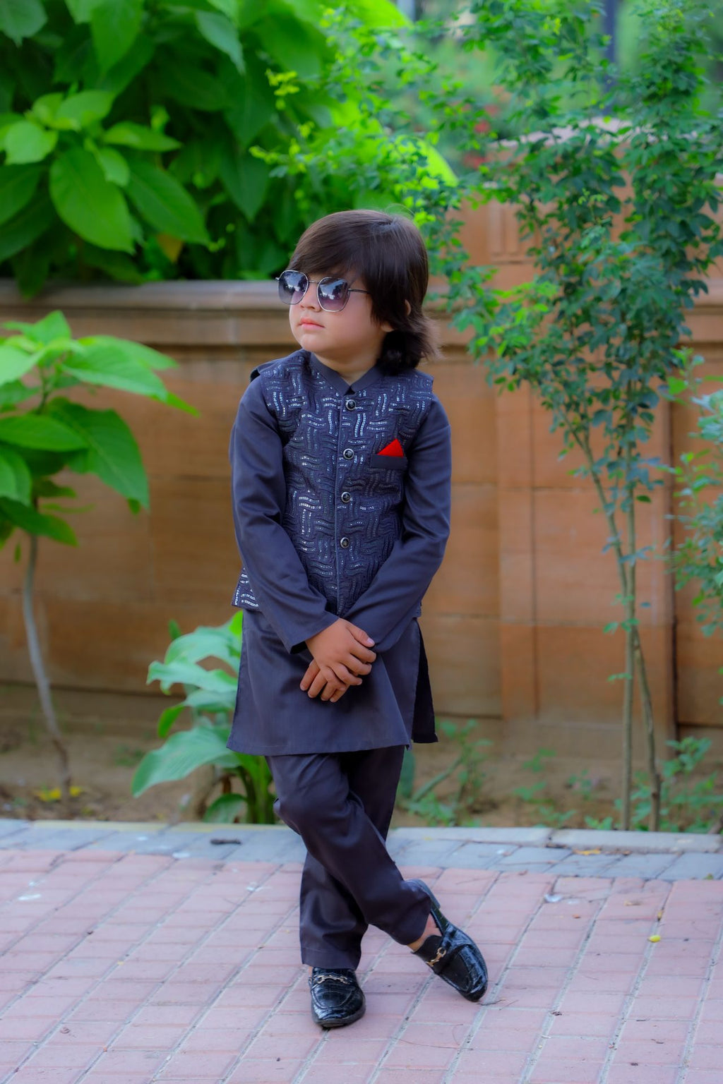 Navy Waistcoat Suit-KC 045