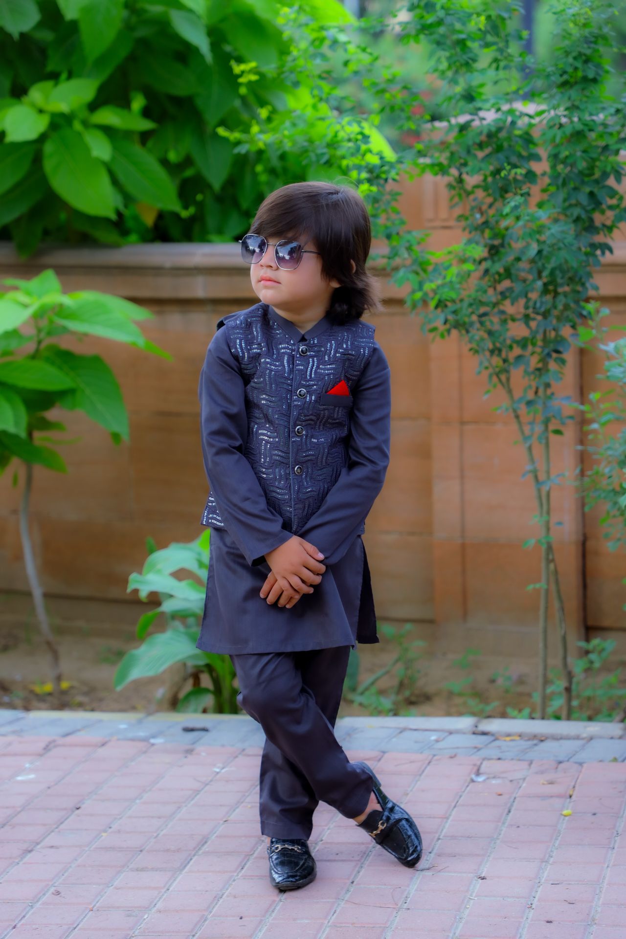 Navy Waistcoat Suit-KC 045