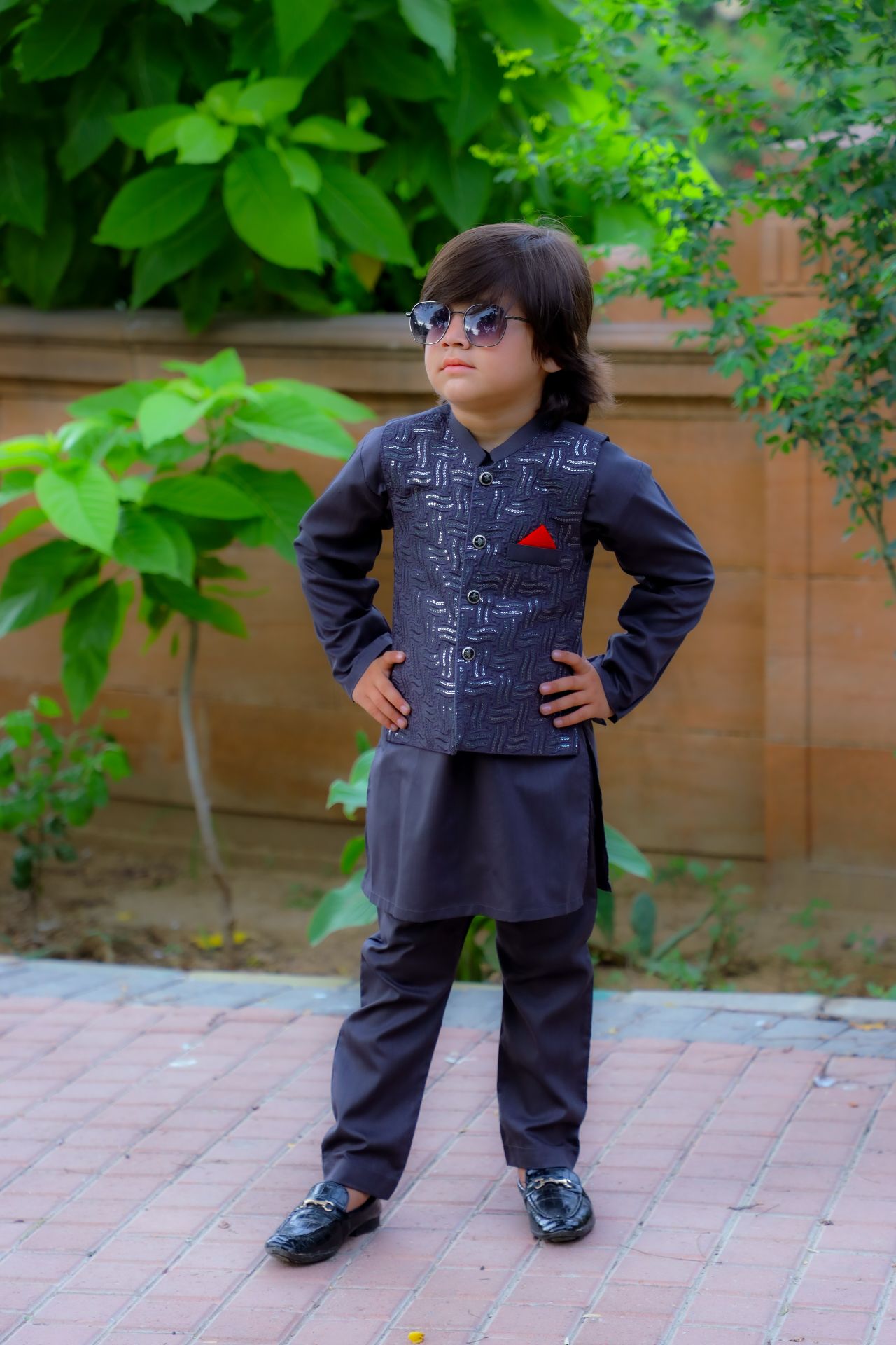 Navy Waistcoat Suit-KC 045