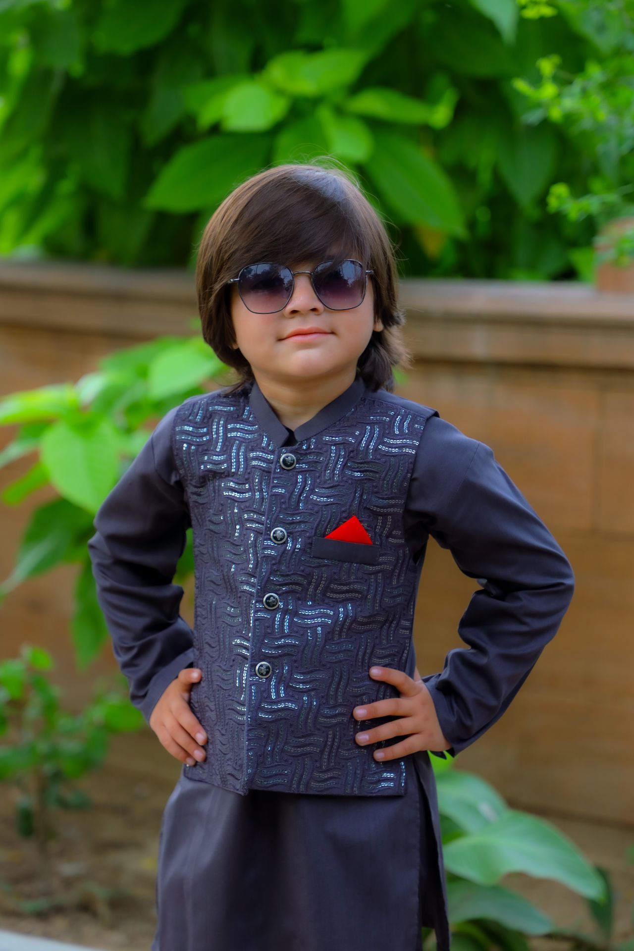 Navy Waistcoat Suit-KC 045