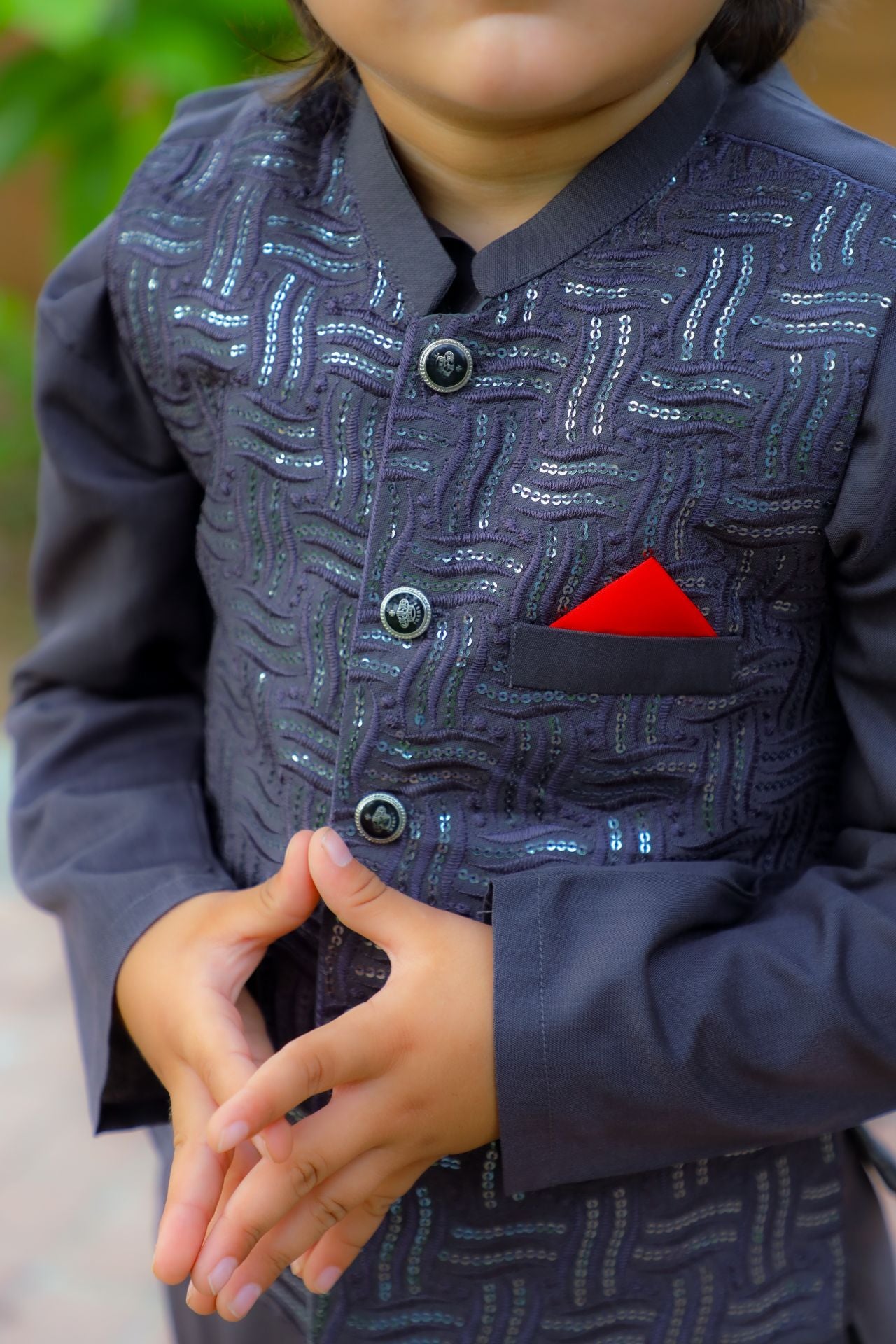 Navy Waistcoat Suit-KC 045