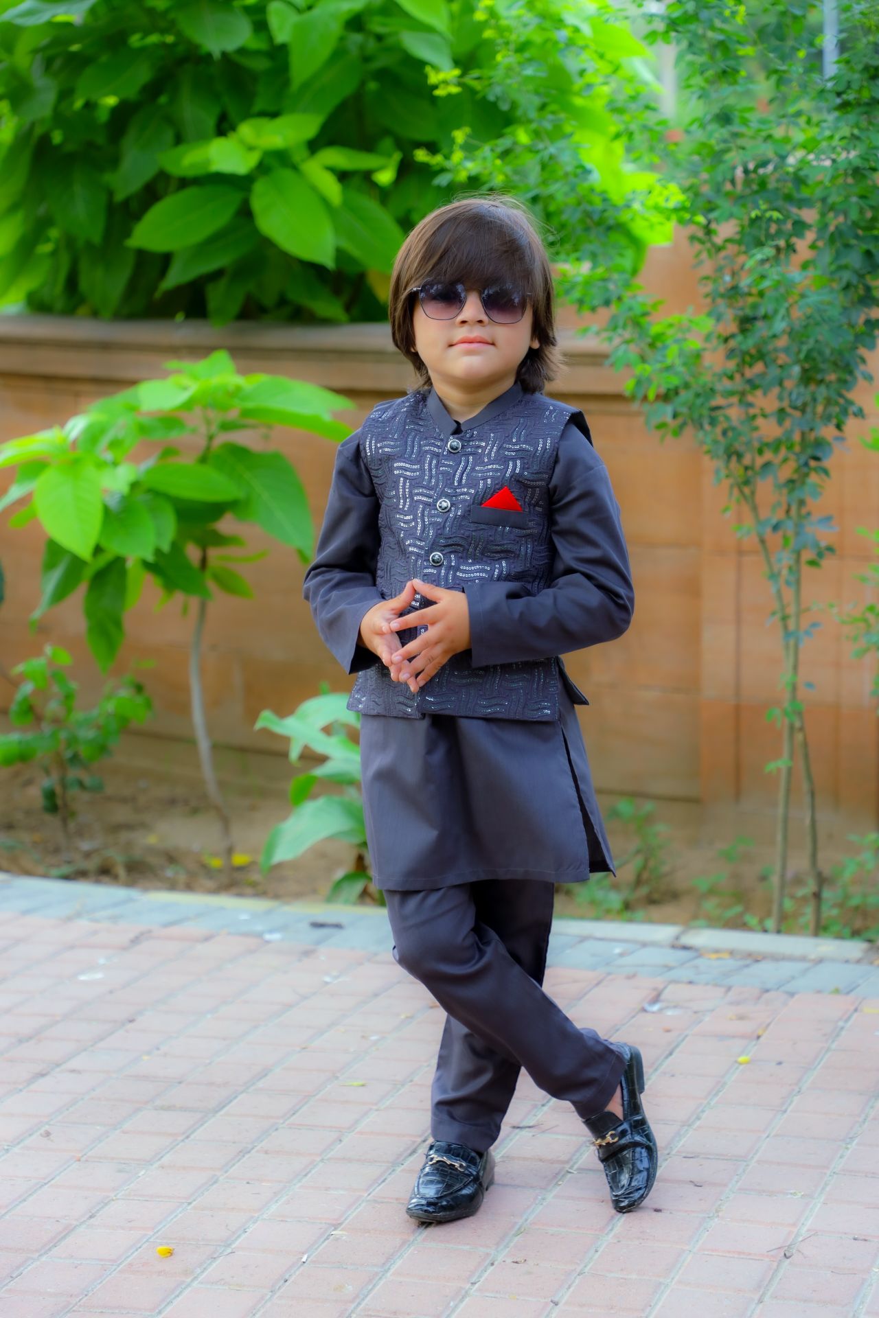 Navy Waistcoat Suit-KC 045