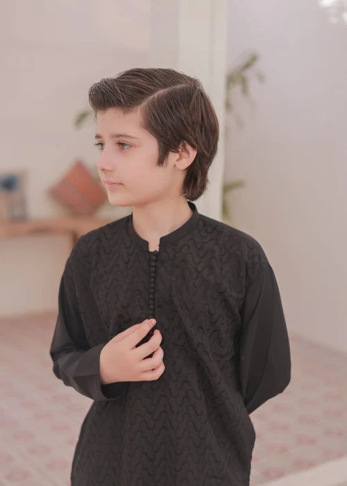 Pure Black Kurta Trouser - KE 011