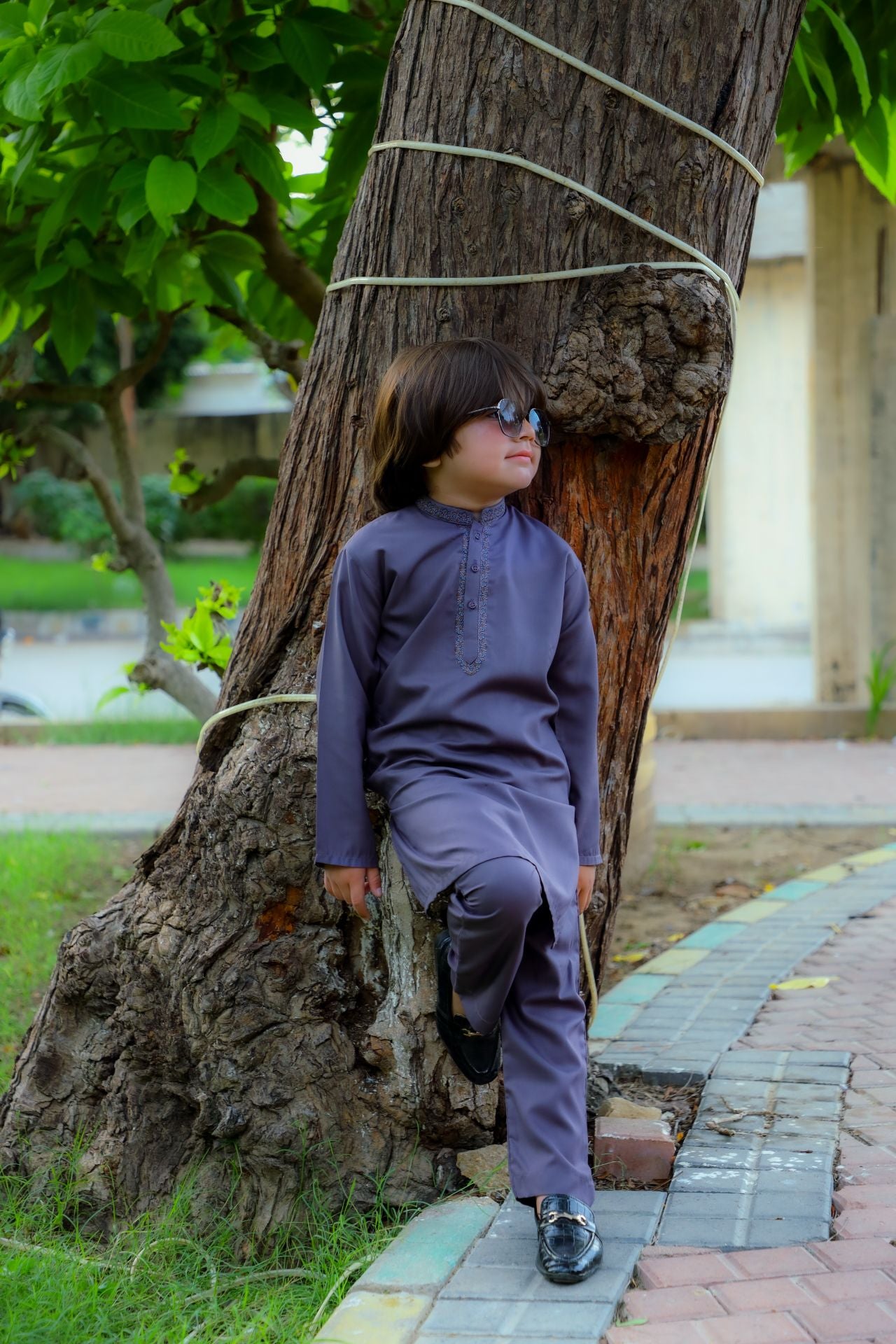 Lavender Grey Kurta Trouser - KE 027
