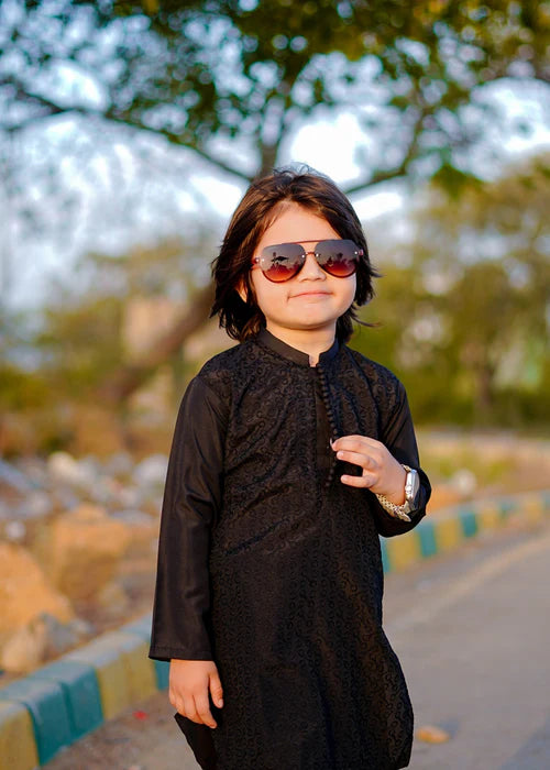 Jet Black chicken Kurta Trouser - KE 006
