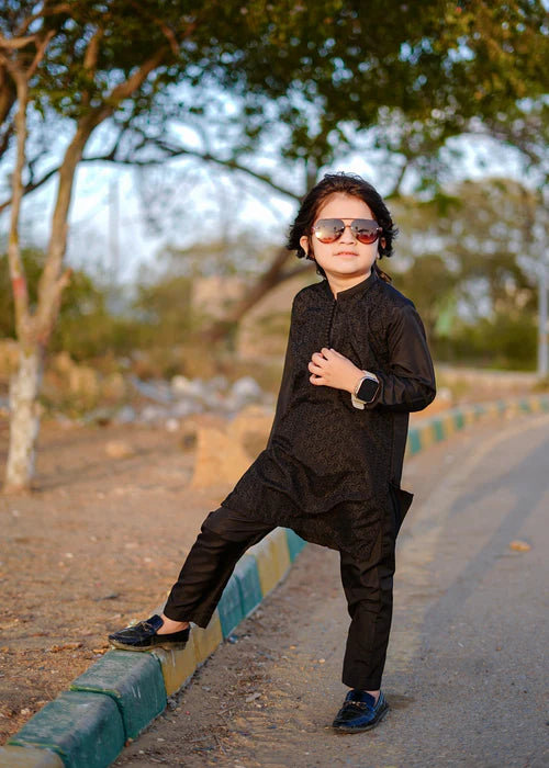 Jet Black chicken Kurta Trouser - KE 006