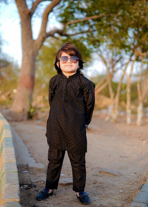 Jet Black chicken Kurta Trouser - KE 006
