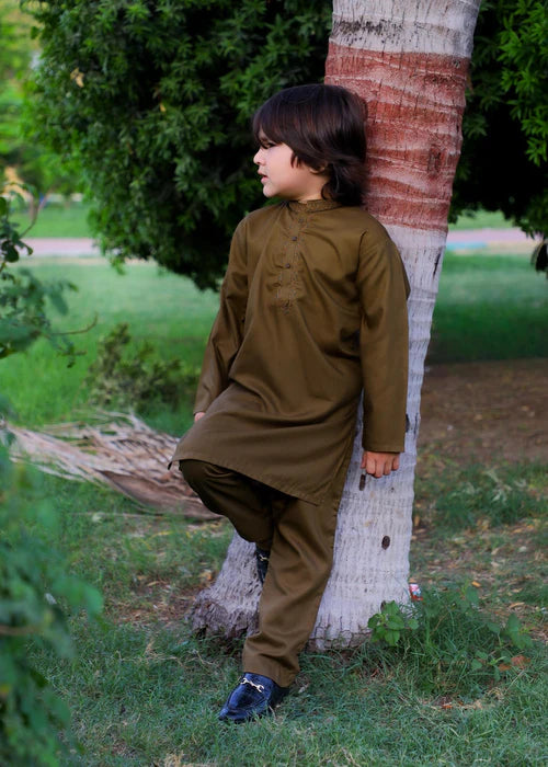 Chocolate brown Kurta Trouser - KE 021