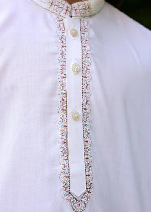 Ghost White Kurta Trouser - KE 020