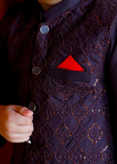 Brunette Brown Waistcoat Suit-KC 040