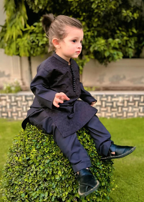 Black chicken Kurta Trouser - KE 016