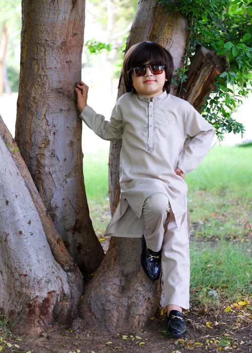 Floral White Kurta Trouser - KE 017