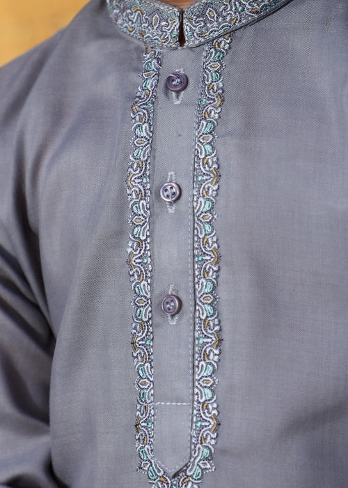 Cool Grey Kurta Trouser - KE 019